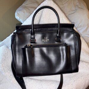 Kate Spade black medium leather bag like new